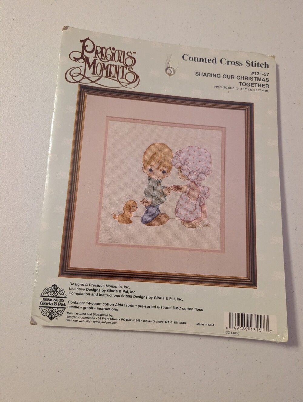 Precious Moments Christmas Cross Stitch Kit Design # 131-57 Size 10"x10"